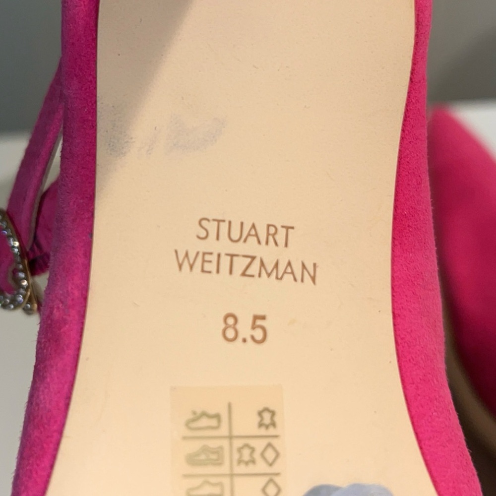 STUART WEITZMAN Pink Suede Heel - Picture 11 of 12